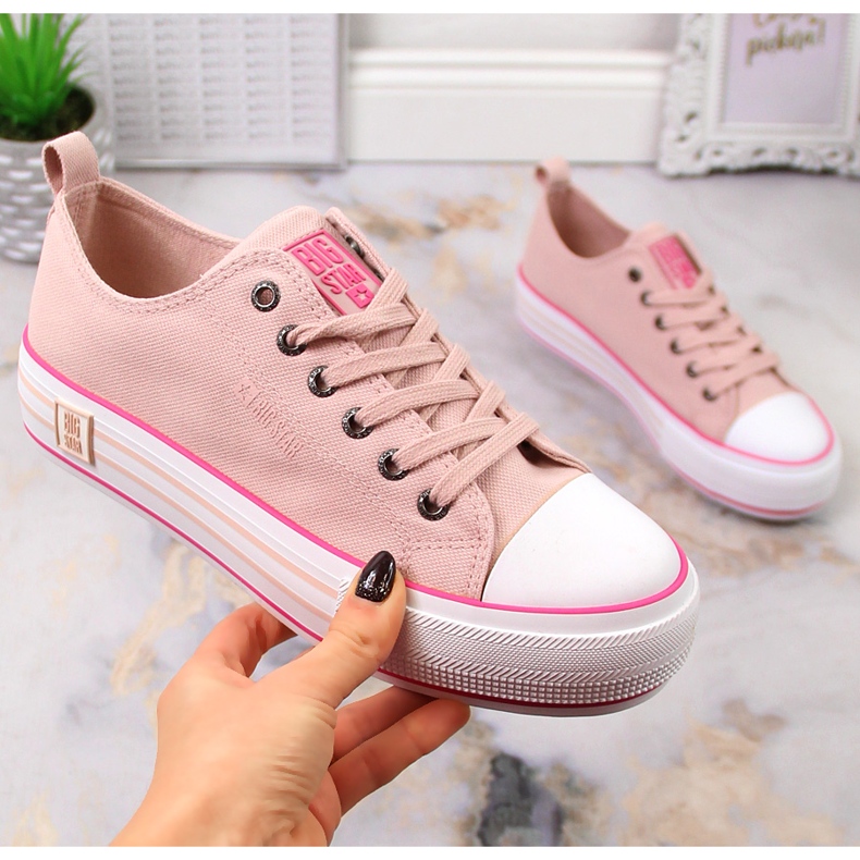 Ženske tenisice na platformu puder roza Big Star LL274181 ružičasta 1