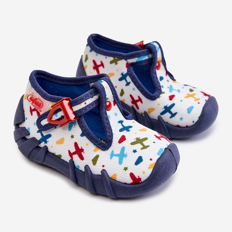 BEFADO S.A. Cipele Papuče Befado Planes 110P463 Bijela i tamnoplava 1