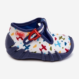 BEFADO S.A. Cipele Papuče Befado Planes 110P463 Bijela i tamnoplava mornarsko plava 2