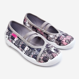 BEFADO S.A. Balerina papuče Befado Kotki 116X315 Sivo-Pink ružičasta 1