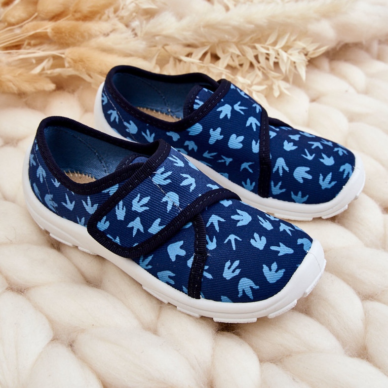 BEFADO S.A. Dječje papuče Befado Tragovi dinosaura 974X476 tamnoplave tamnoplava 1