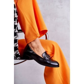 Vinceza Moderne kožne mokasine crni trine crna 4