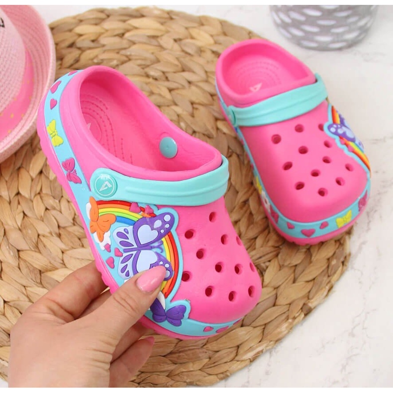 Ružičaste American Club pjenaste papuče za djevojčice ružičasta 1