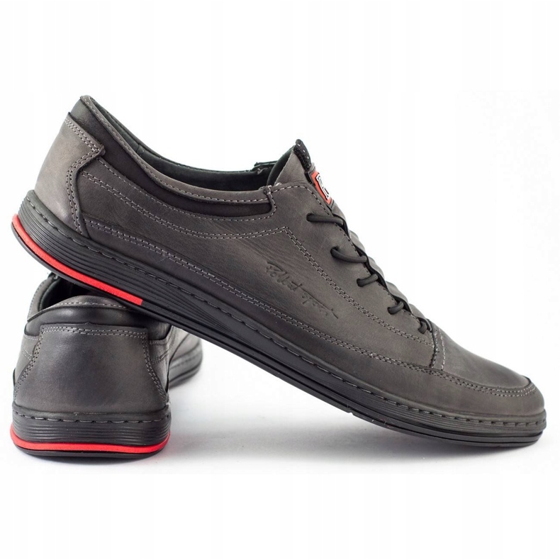 Polbut Sive muške ležerne kožne cipele K22 siva 3