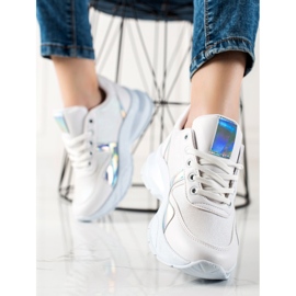 TRENDI Tenisice sa sjajem bijela srebro 1