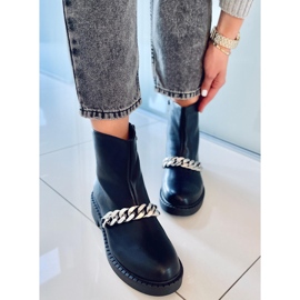 PA1 Foster crne ženske gležnjače s lancem crna 1