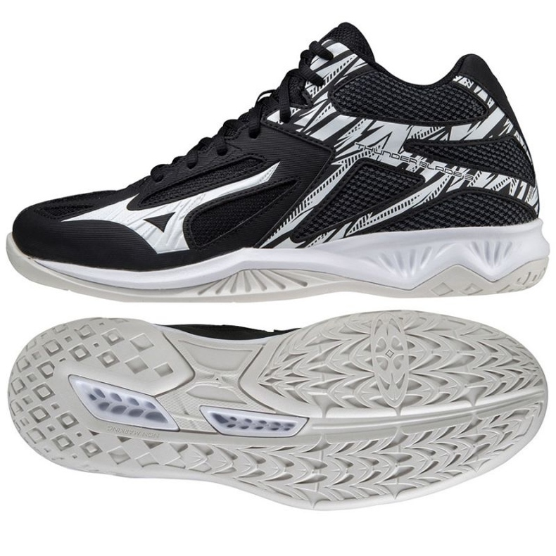 Mizuno Thunder Blade 3 Mid M V1GA217502 cipele za odbojku crno crno 1