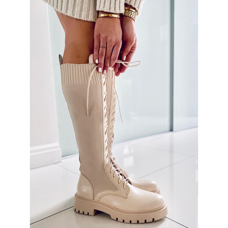 PA1 Radničke čizme s elastičnim gornjim dijelom Barton Beige bež 1