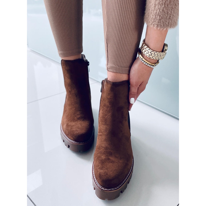 Ragga kaki čizme na visoku petu smeđa 1