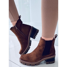 Ragga kaki čizme na visoku petu smeđa 2