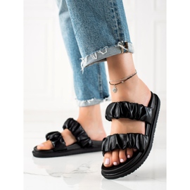 J. Star Crne papuče s prugama crna 2