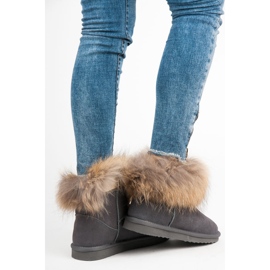 Coco Perla Kožni Mukluki siva 2