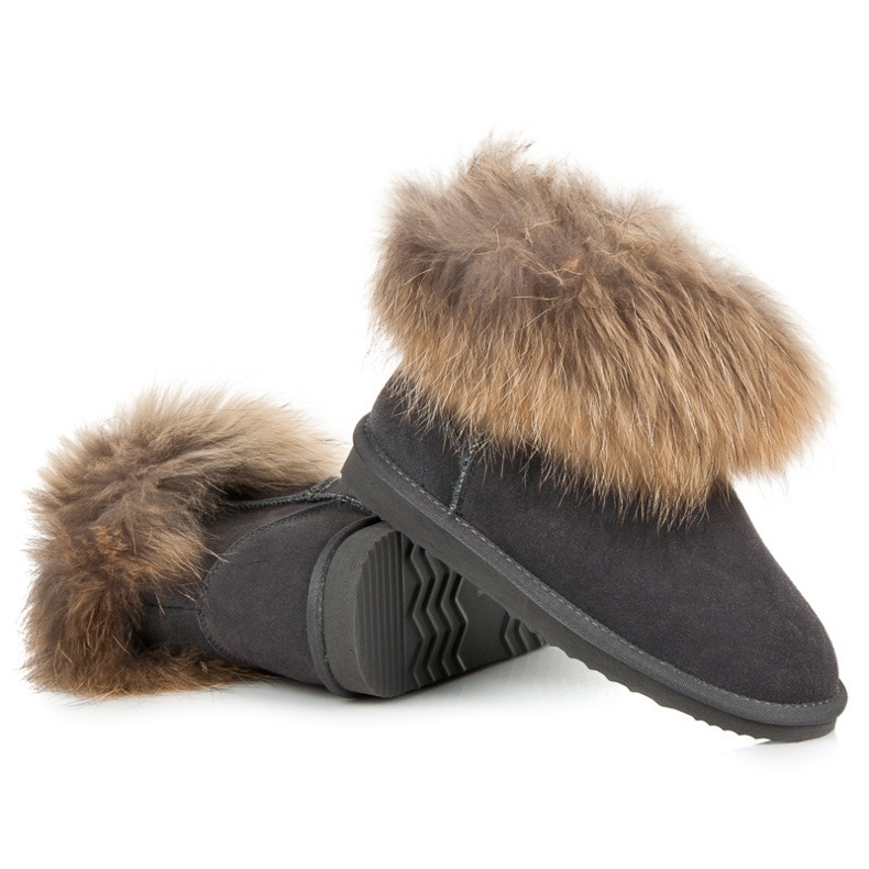 Coco Perla Kožni Mukluki siva 1