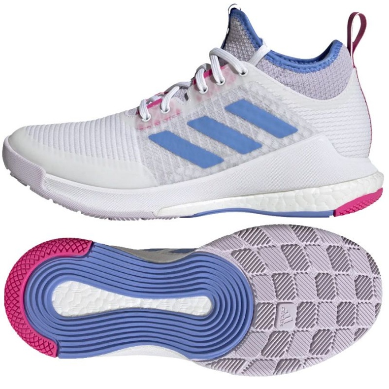 Tenisice za odbojku adidas CrazyFlight Mid M HQ3489 bijela bijela 1