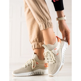 Weide Modne tenisice od tekstila bež 1