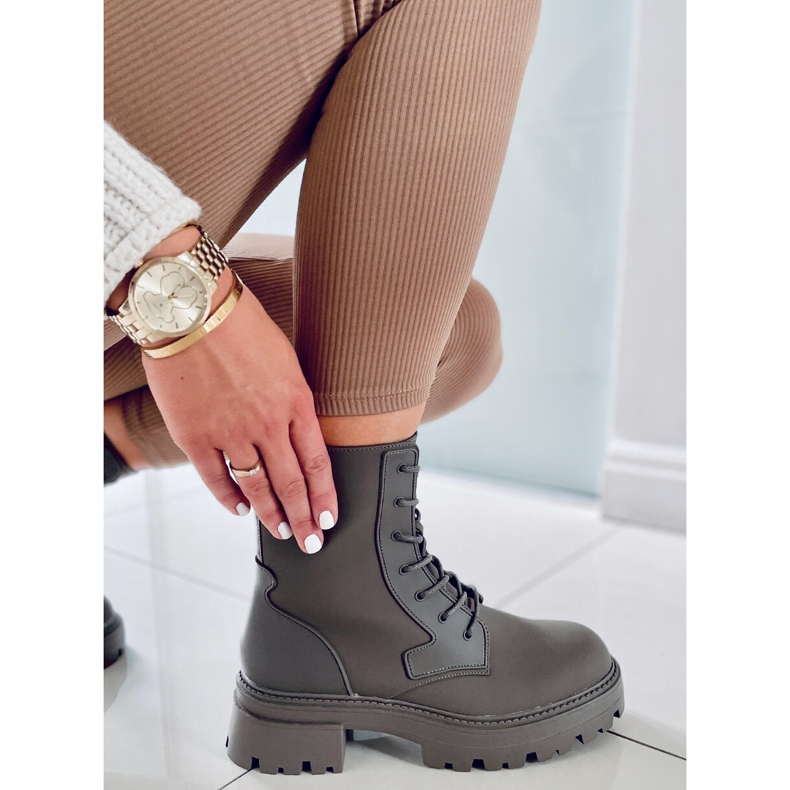 PA1 Tamar Green čizme na vezanje zelena 1