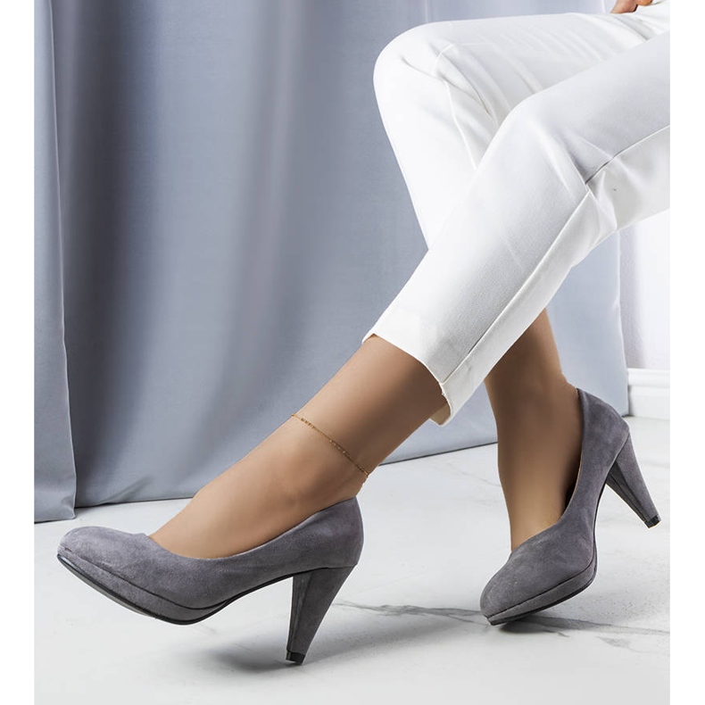 PA1 Freya sive cipele s visokom petom siva 1