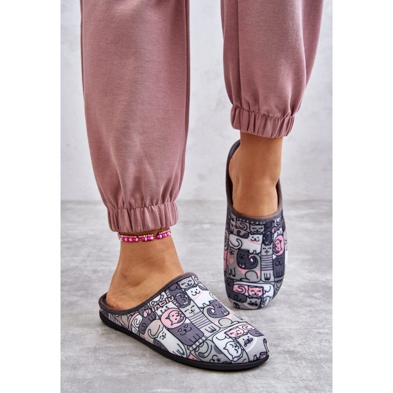 BEFADO S.A. Papuče Befado Kotki 155D208 Siva 1