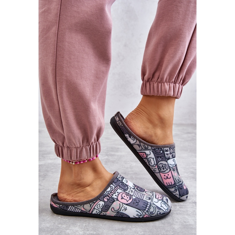 BEFADO S.A. Papuče Befado Kotki 155D208 Siva 2