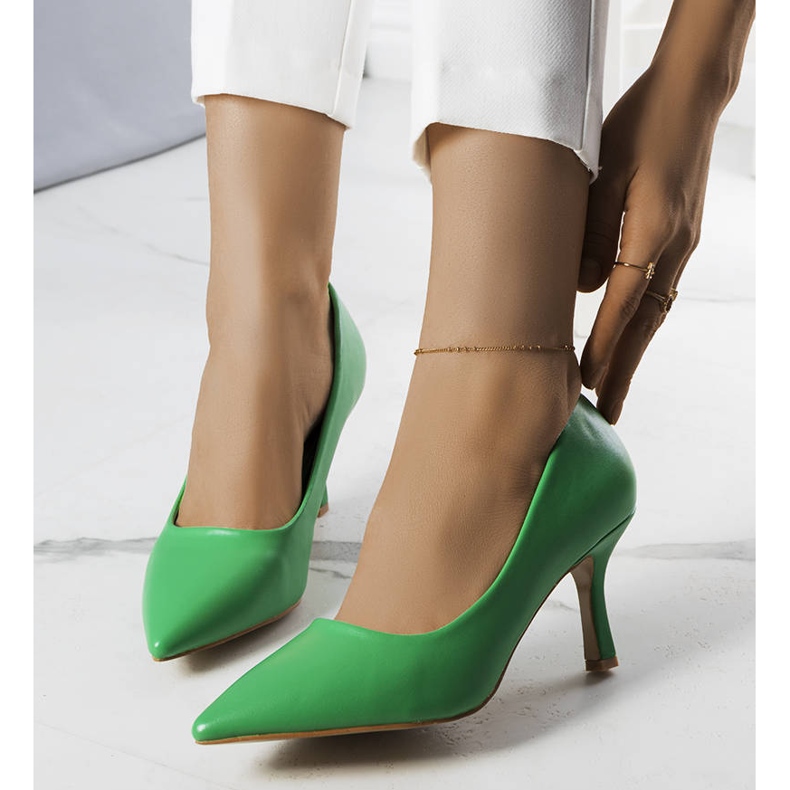 BM Jayda zelene cipele s niskom petom zelena 1