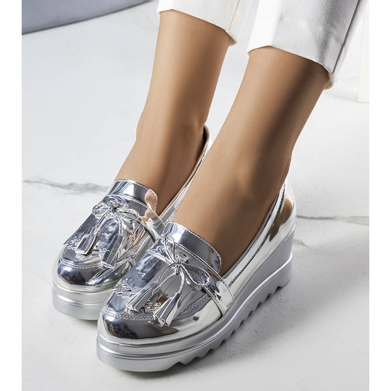 BM Cleo srebrne cipele na tanku cipelu srebro 1