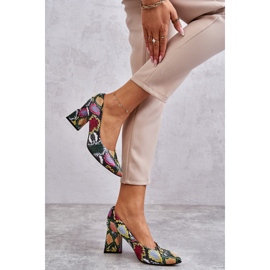 Lewski Shoes Kožne cipele sa zmijskim uzorkom, lijeve cipele 3277 Višebojne višebojan 1