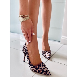 BM Ženske štikle Telisha Leopard bež smeđa 1