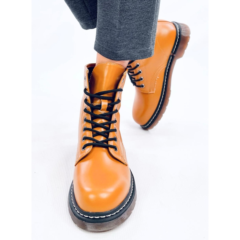 Carol Yellow bovver čizme smeđa 1