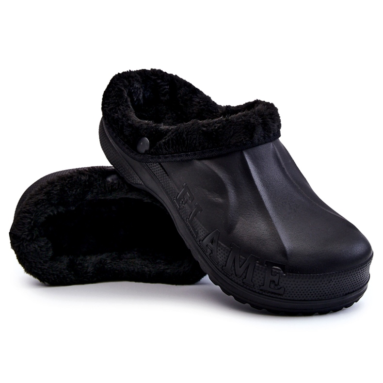 PM2 Muške tople Crocs tobogani Black Calmo crna 3