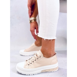 BM Ženske tenisice na vezanje Raffey Beige bež 1