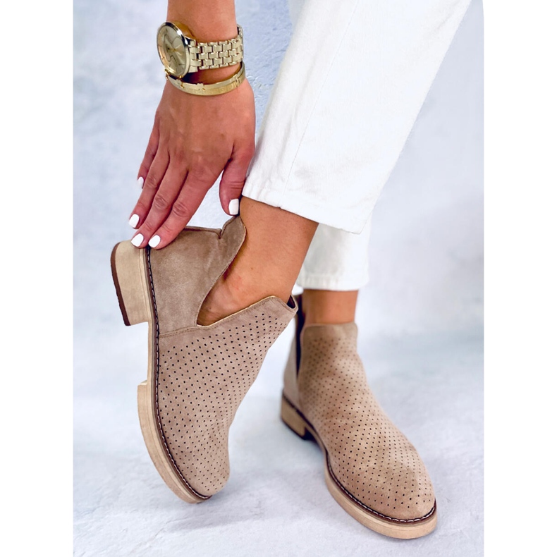 BM Ažurne proljetne čizme Neve Khaki bež kaki 1