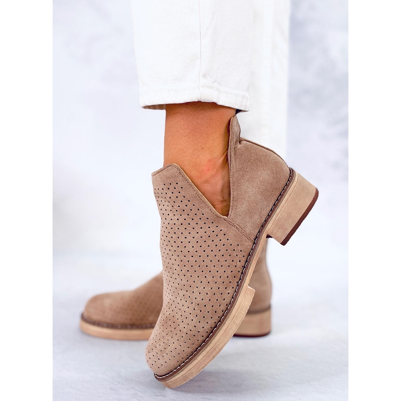 BM Ažurne proljetne čizme Neve Khaki bež kaki 2