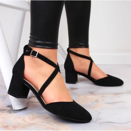 Sergio Leone ženske crne sandale s remenčićima crno 5