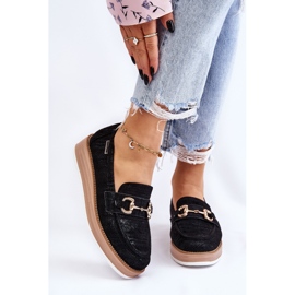 PM1 Ženske mokasine na platformu crne Danny crna 1