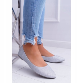 Ženske svjetlucave srebrne balerinke srebro 1