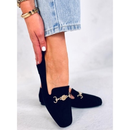 BM Ženske Rhona crne mokasine s kopčom crna 1