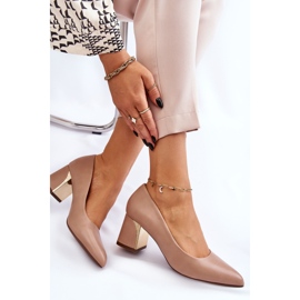 PS1 Elegantne salonke na petu Tamno bež Emma 1