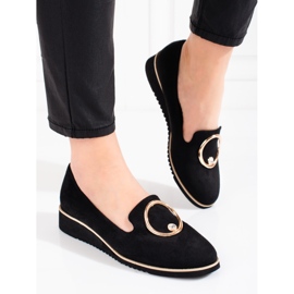 BM Ženske mokasine Shelovet crne antilop kože crno 1