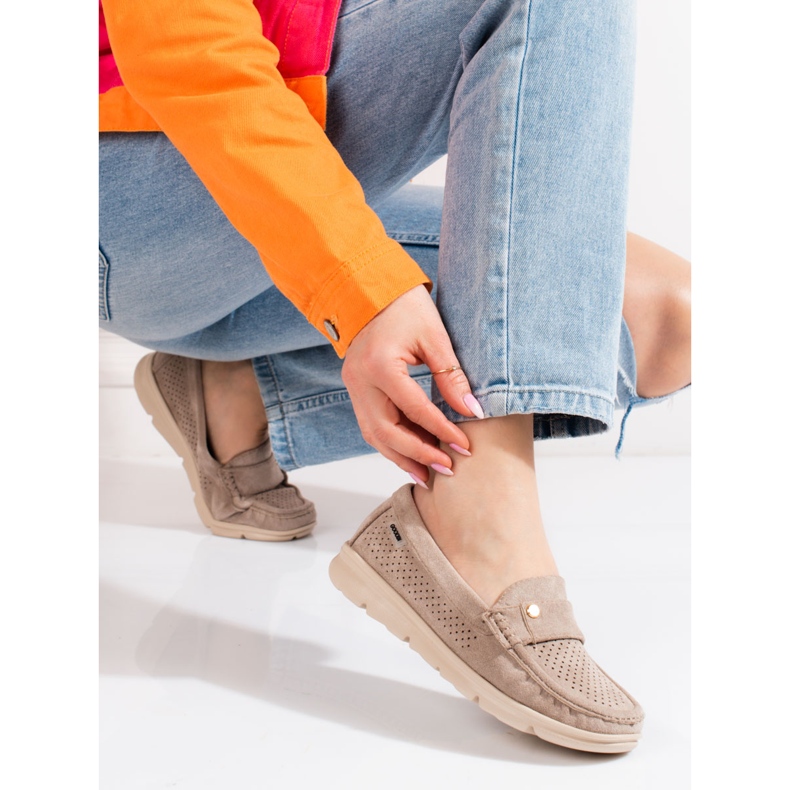 Goodin Ženske mokasine Shelovet svijetlo bež 2