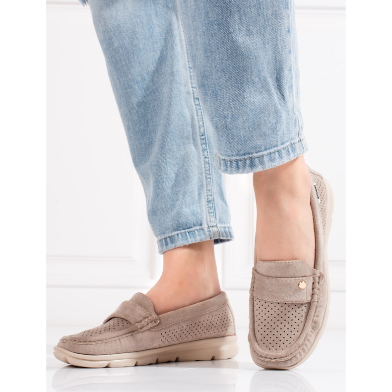 Goodin Ženske mokasine Shelovet svijetlo bež 1