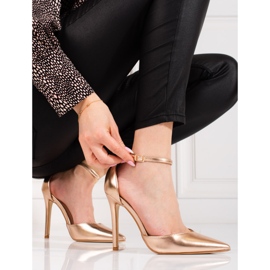 Ženske Shelovet zlatne štikle koje se kopčaju oko gležnja zlatni 2