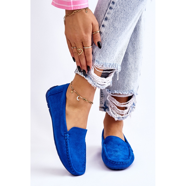 Ženske natikače od brušene kože Blue Morreno plava 2