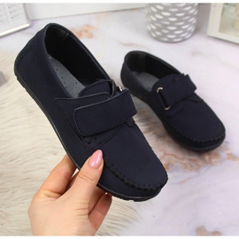 Mokasine za dječake na čičak tamnoplave Kornecki 6804 plava 1