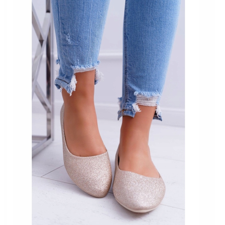 PS1 Ženske balerinke sa sjajem Golden Fifi zlatni 1