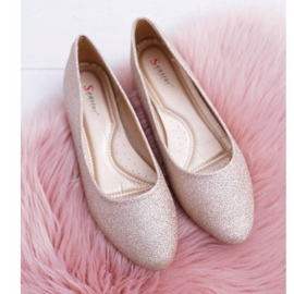 PS1 Ženske balerinke sa sjajem Golden Fifi zlatni 2