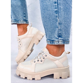 BM Mokasine s visokim potplatom Asger Beige bež 2