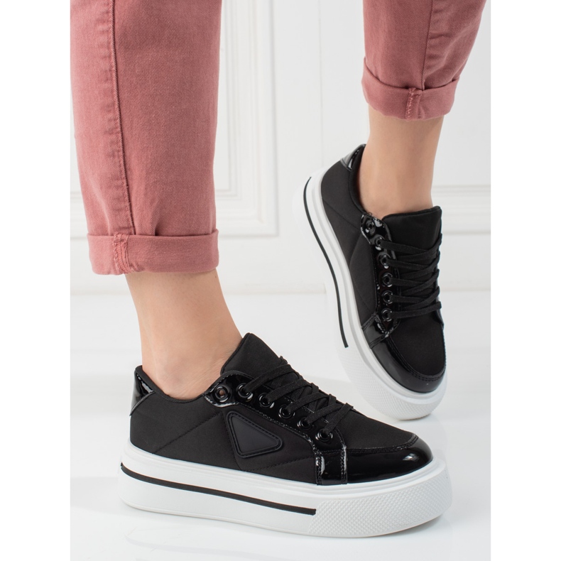 Ženske Shelovet crne sportske cipele s platformom crna 2