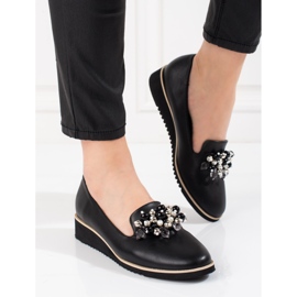 Goodin Modne ženske cipele Shelovet od ekološke kože crna 2