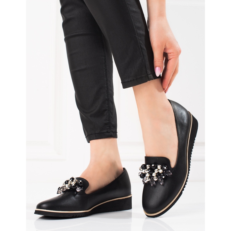 Goodin Modne ženske cipele Shelovet od ekološke kože crna 1