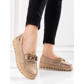 Goodin Ženske mokasine Shelovet zlatno-bež boje zlatni 1